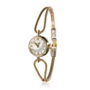 Cartier Cocktail Cocktail Womens Watch in 14kt Yellow Gold Fendi Selleria Metallic Leather Crossbody Shoulder Bag Greige