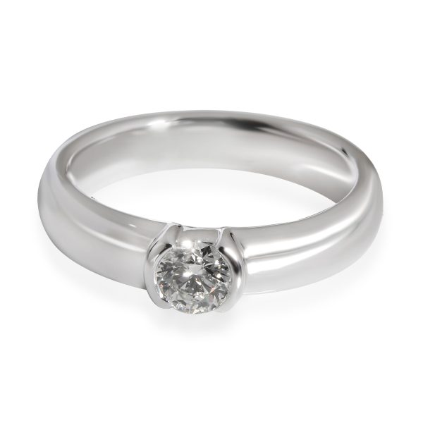 Tiffany Co Bezel Diamond Solitaire Ring in Platinum 032 CTW Tiffany Co Bezel Diamond Solitaire Ring in Platinum 032 CTW