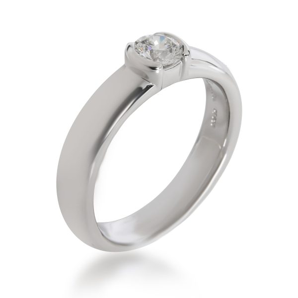 108475 pv Tiffany Co Bezel Diamond Solitaire Ring in Platinum 032 CTW