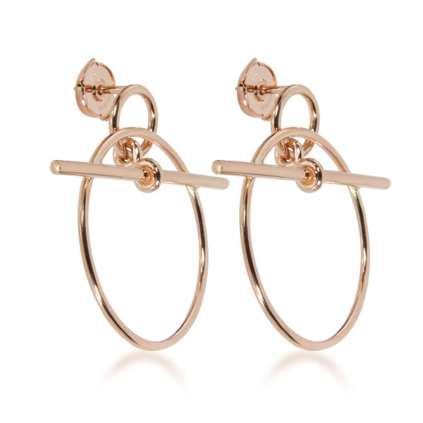 108538 sv Hermès Small Model Loop Earring in 18K Rose Gold