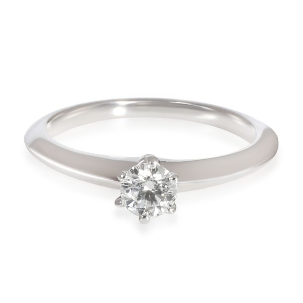 Rings Tiffany Co Diamond Solitaire Engagement Ring in Platinum E VS2 022 CTW