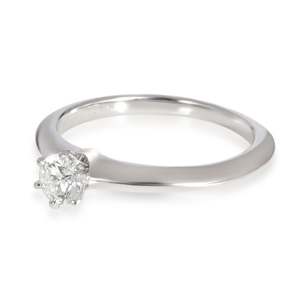 Platinum Solitaire Ring Tiffany Co Diamond Solitaire Engagement Ring in Platinum E VS2 022 CTW