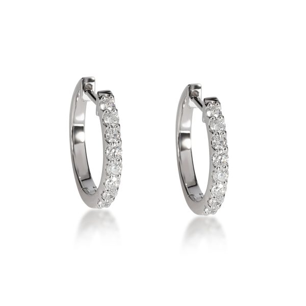 Diamond Huggie Earring in 14K White Gold 042 CTW Diamond Huggie Earring in 14K White Gold 042 CTW