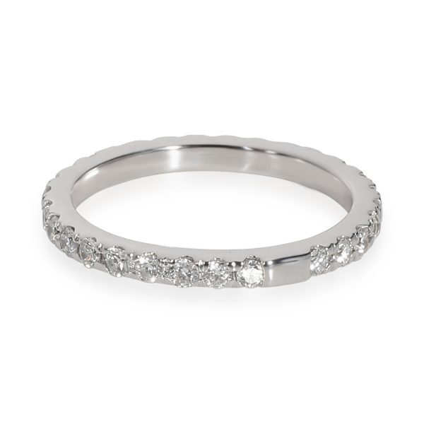 Rings Round Cut Diamond Eternity Band in 18K White Gold 045 CTW