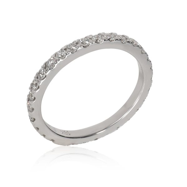 White Gold Eternity Band Round Cut Diamond Eternity Band in 18K White Gold 045 CTW