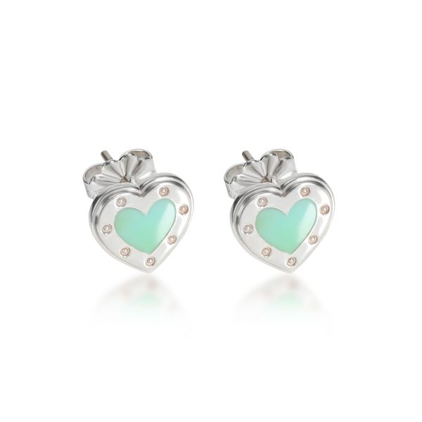 Return to Tiffany Love Hearts Enamel Stud Earrings in Sterling Silver Return to Tiffany Love Hearts Enamel Stud Earrings in Sterling Silver