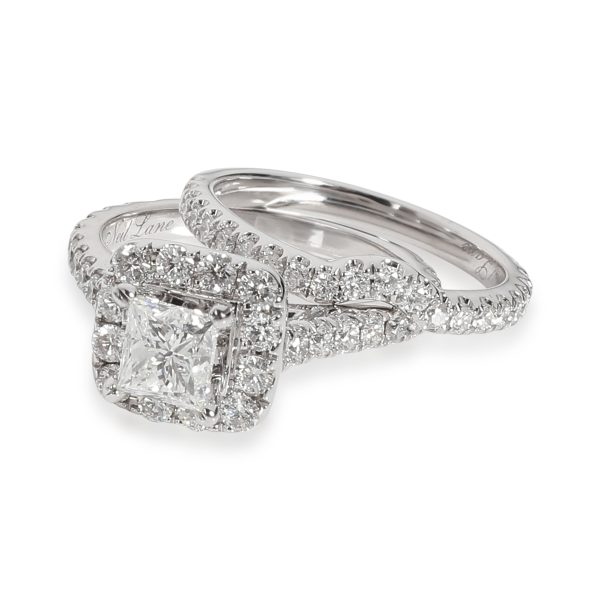 Neil Lane Neil Lane Halo Princess Diamond Engagement Set in 14K White Gold 25 CTW