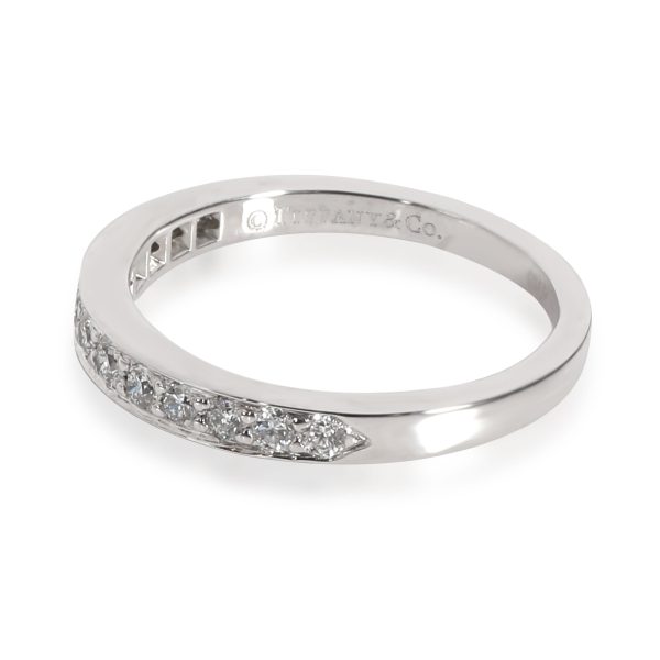 Platinum Wedding Band Tiffany Co Diamond Wedding Band in Platinum 040 CTW