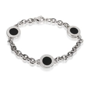 Bulgari Bvlgari Elements Onyx Bracelet in 18K White Gold Chanel Coco Mark Large One Shoulder Bag Black