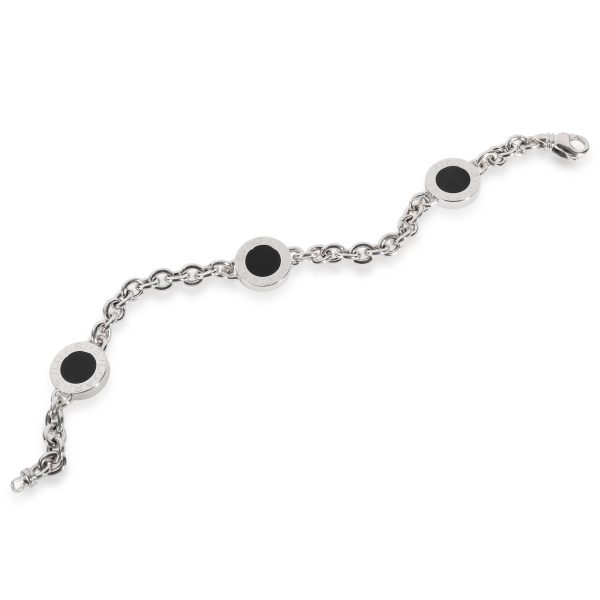 108801 pv Bulgari Bvlgari Elements Onyx Bracelet in 18K White Gold