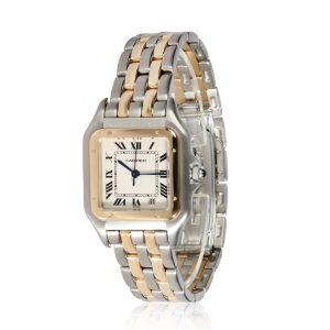Cartier Panthere W25028B6 Unisex Watch in 18kt Stainless SteelYellow Gold Prada Clutch Bag Black Saffiano