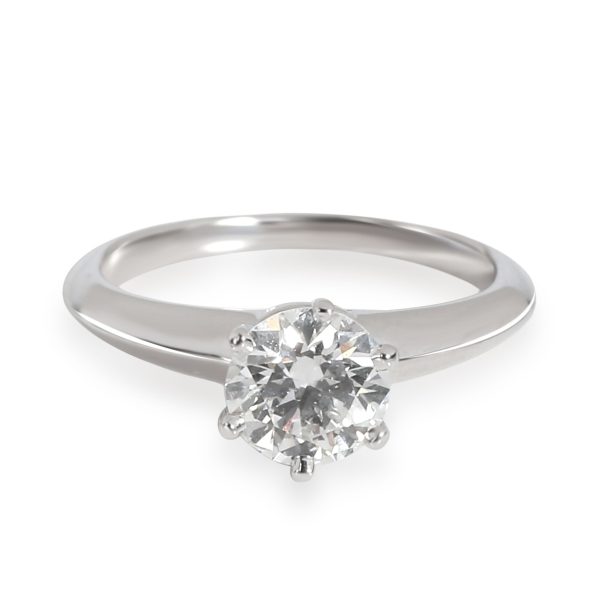 Tiffany Co Solitaire Diamond Engagement Ring in Platinum H VS2 085 CTW Tiffany Co Solitaire Diamond Engagement Ring in Platinum H VS2 085 CTW