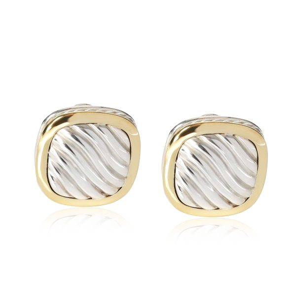 David Yurman Square Cable Earrings in 18K Yellow Gold Sterling Silver David Yurman Square Cable Earrings in 18K Yellow Gold Sterling Silver