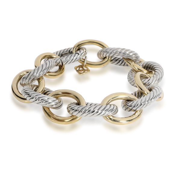 David Yurman Oval Link Bracelet in 18K Yellow GoldSterling Silver David Yurman Oval Link Bracelet in 18K Yellow GoldSterling Silver