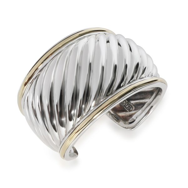 108883 av ee179f1f 2a10 4e8e a664 6aff9bcef2c8 David Yurman Cable Cuff in 18K Yellow GoldSterling Silver