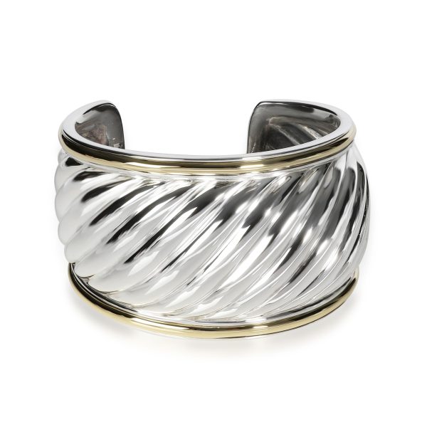 David Yurman Cable Cuff in 18K Yellow GoldSterling Silver David Yurman Cable Cuff in 18K Yellow GoldSterling Silver