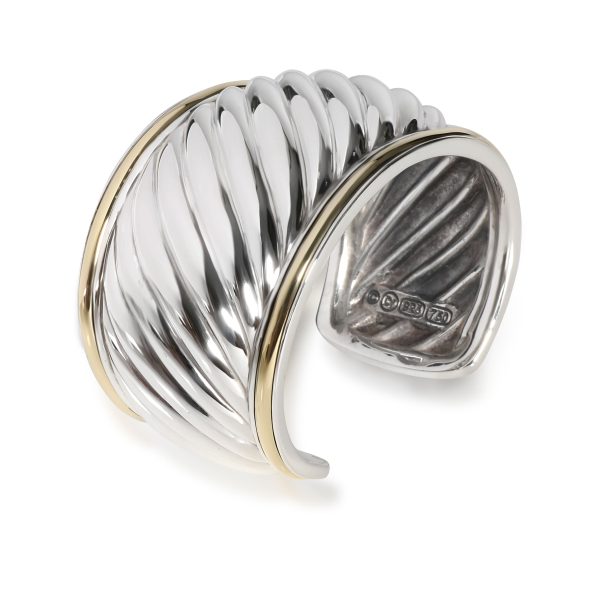 108883 pv 471bc998 f8d4 4455 949d b13d0e4670b0 David Yurman Cable Cuff in 18K Yellow GoldSterling Silver