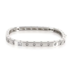 Roberto Coin Pois Moi Diamond Bangle in 18K White Gold 007 CTW Burberry Handbag Logo Plate Internal Check Vintage Black