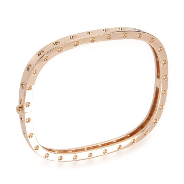 108976 av Roberto Coin Pois Moi Diamond Bangle in 18K Rose Gold 007 CTW