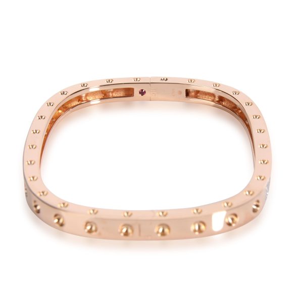 108976 sv Roberto Coin Pois Moi Diamond Bangle in 18K Rose Gold 007 CTW