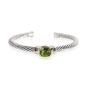 David Yurman Noblesse Peridot Bangle in 14K Yellow Gold Sterling Silver BVLGARI Bvlgari Bvlgari Diamond Ring in 18k Rose Gold 028 CTW