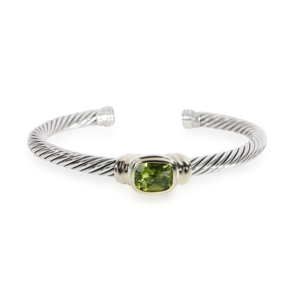 David Yurman Noblesse Peridot Bangle in 14K Yellow Gold Sterling Silver David Yurman Noblesse Peridot Bangle in 14K Yellow Gold Sterling Silver