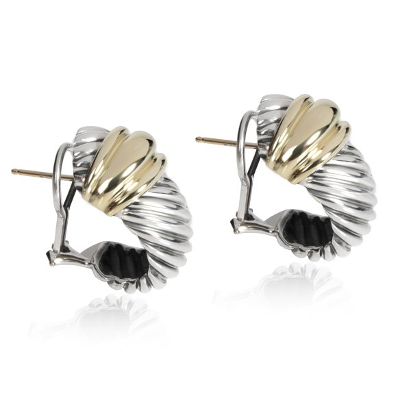 109323 sv bfdea5fa b99b 4fb4 ac16 d4c3869e354f David Yurman Cable Classics Shrimp Earring in 14K Yellow GoldSterling Silver