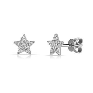 14k White Gold Diamond Star Earrings 14k White Gold Diamond Star Earrings 15 Ctw