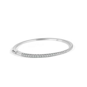 Diamond Bangle in 14KT White Gold Louis Vuitton Lv Moon Alma Handbag Canvas Brown