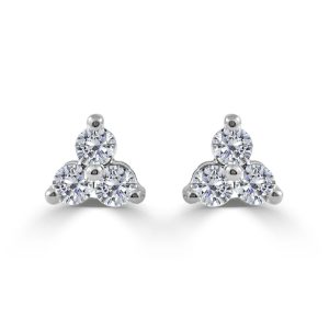 14k White Gold Diamond Stud Earrings 14k White Gold Diamond Stud Earrings