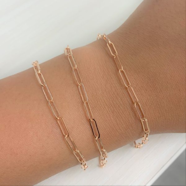 109395 av 1aa3c7cb 96ba 4bf4 98fb df031a7d586e Paperclip Link Bracelet in 14K Rose Gold