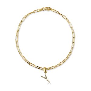 14k Gold Diamond Initial Y Link Bracelet Chanel Vintage Gold Lizard Tube Flap Clutch