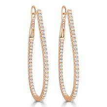 Inside Out Diamond Hoop Earrings in 14K Rose Gold 160 ctw Balenciaga Everyday Camera Bag Leather Beige