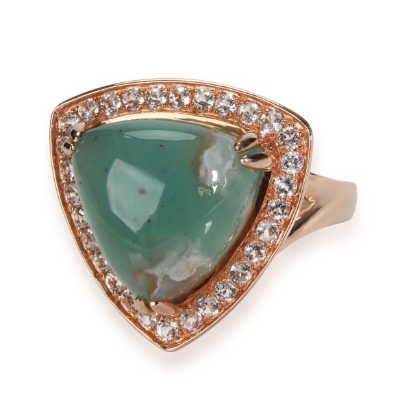 LeVian LeVian Cabochon Topaz Gemstone Ring in 14K Rose Gold