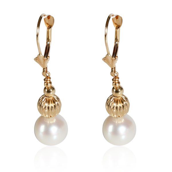 Pearl Drop Earring in 14K Yellow Gold Pearl Drop Earring in 14K Yellow Gold