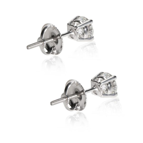 109720 bv Blue Nile Diamond Stud Earring in 14K White Gold GIA Certified E VVS2 080 CTW