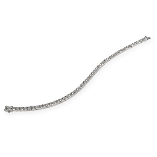 109781 pv Four Prong Diamond Tennis Bracelet in 14K White Gold 675 CTW