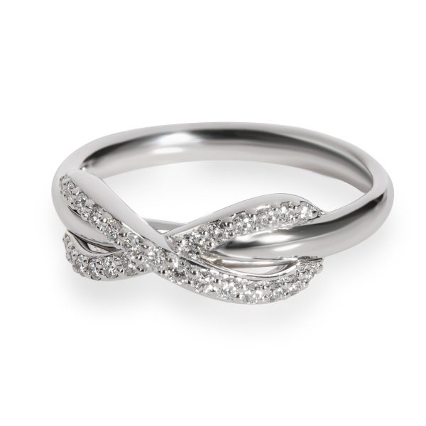 Rings Tiffany Co Diamond Infinity Ring in 18K White Gold 013 CTW