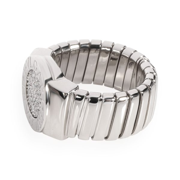 109791 sv BVLGARI Bvlgari Bvlgari Diamond Ring in 18K White Gold 02 CTW