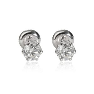 6 Prong Diamond Stud Earring in 14K White Gold G SI2 100 CTW Prada Backpack Re Nylon Nylon Black