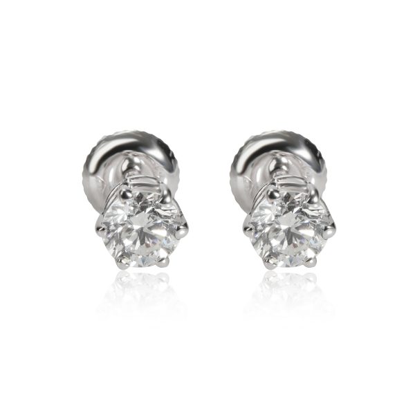 6 Prong Diamond Stud Earring in 14K White Gold G SI2 100 CTW 6 Prong Diamond Stud Earring in 14K White Gold G SI2 100 CTW