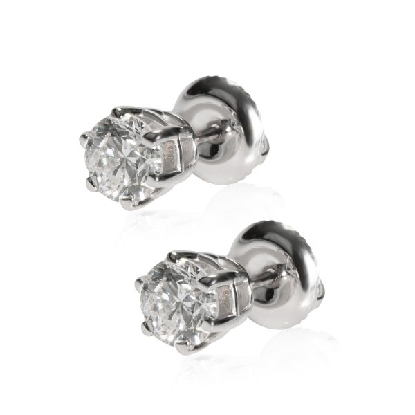 109817 sv 03cece47 660d 4790 93ae 090d20546a60 6 Prong Diamond Stud Earring in 14K White Gold G SI2 100 CTW