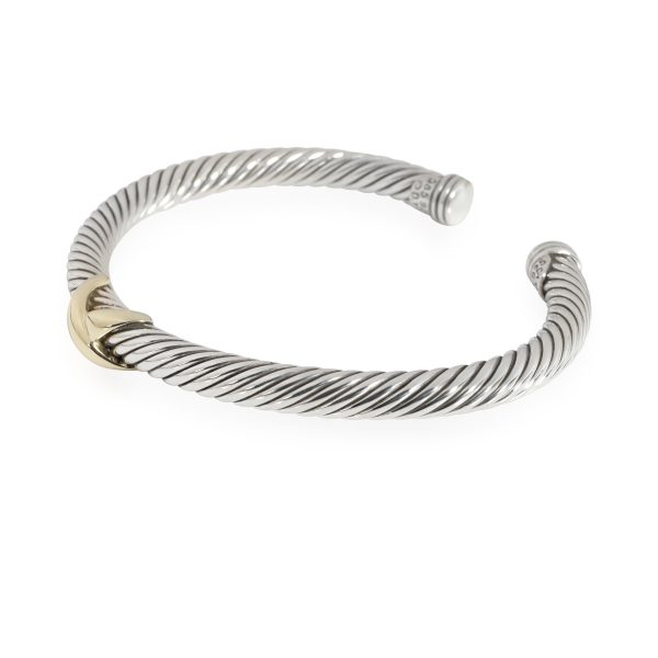 109819 sv aa19d88a b4a1 4fa4 96d6 387350d2a2dd David Yurman X Cable Cuff in 14K Yellow GoldSterling Silver