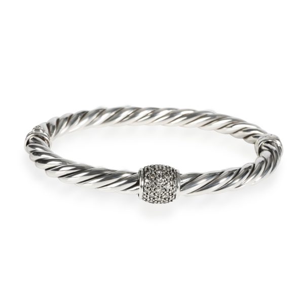 David Yurman Cable Diamond Bangle in Sterling Silver 030 CTW David Yurman Cable Diamond Bangle in Sterling Silver 030 CTW