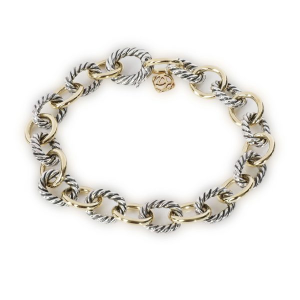 David Yurman Cable Medium Oval Link Bracelet in 18K Yellow GoldSterling Silver David Yurman Cable Medium Oval Link Bracelet in 18K Yellow GoldSterling Silver