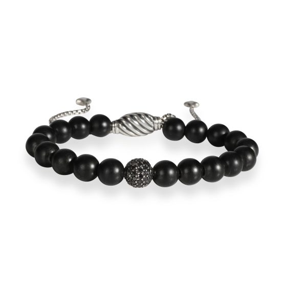 David Yurman Spiritual Beads Diamond Onyx Bracelet in Sterling Silver 149CTW David Yurman Spiritual Beads Diamond Onyx Bracelet in Sterling Silver 149CTW