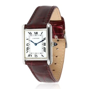 Cartier Tank 78086 Unisex Watch in 18kt White Gold Louis Vuitton Saumur 35 Monogram Canvas Shoulder Bag