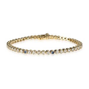 Bezel Set Sapphire Diamond Tennis Bracelet in 14K Yellow Gold 295 CTW Balenciaga Everyday Tote XS 2way Bag Brown