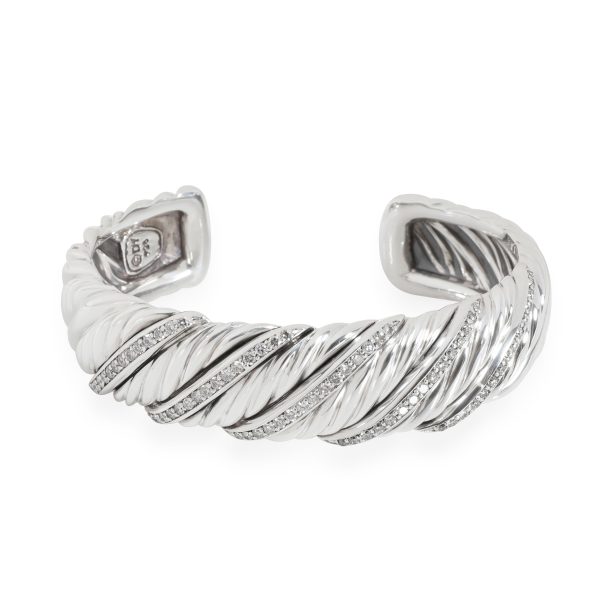 David Yurman Diamond Cuff in Sterling Silver 112 CTW David Yurman Diamond Cuff in Sterling Silver 112 CTW