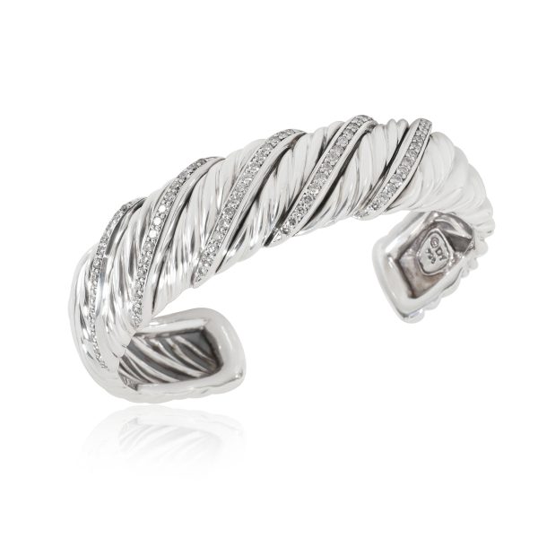 109872 pv David Yurman Diamond Cuff in Sterling Silver 112 CTW